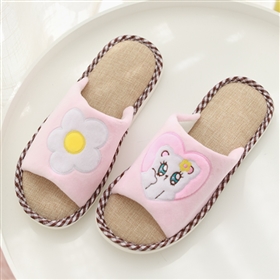 Beca Bear Linen Slippers